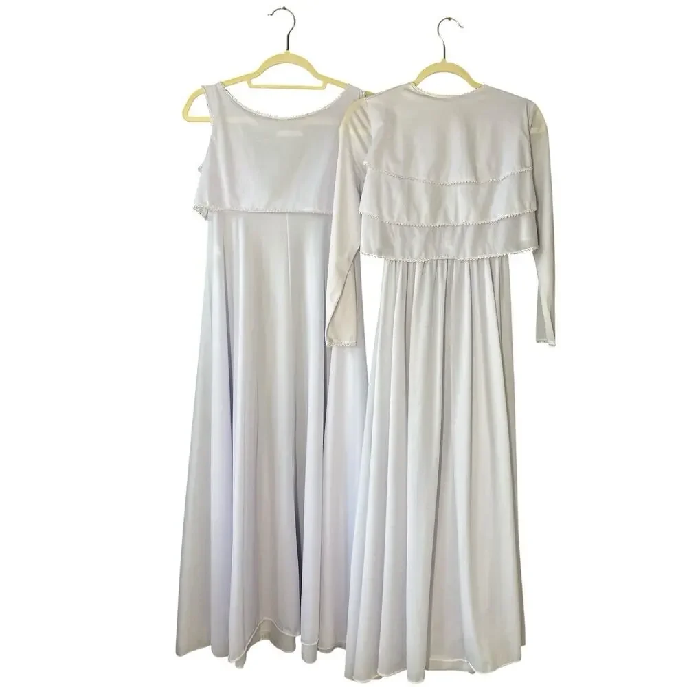 John Kloss X Cira Nylon Lingerie Robe & Nightgown Sz Medium Vintage Peignoir Set
